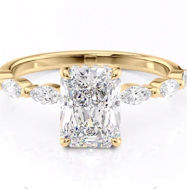 Radiant-cut with marquise accents